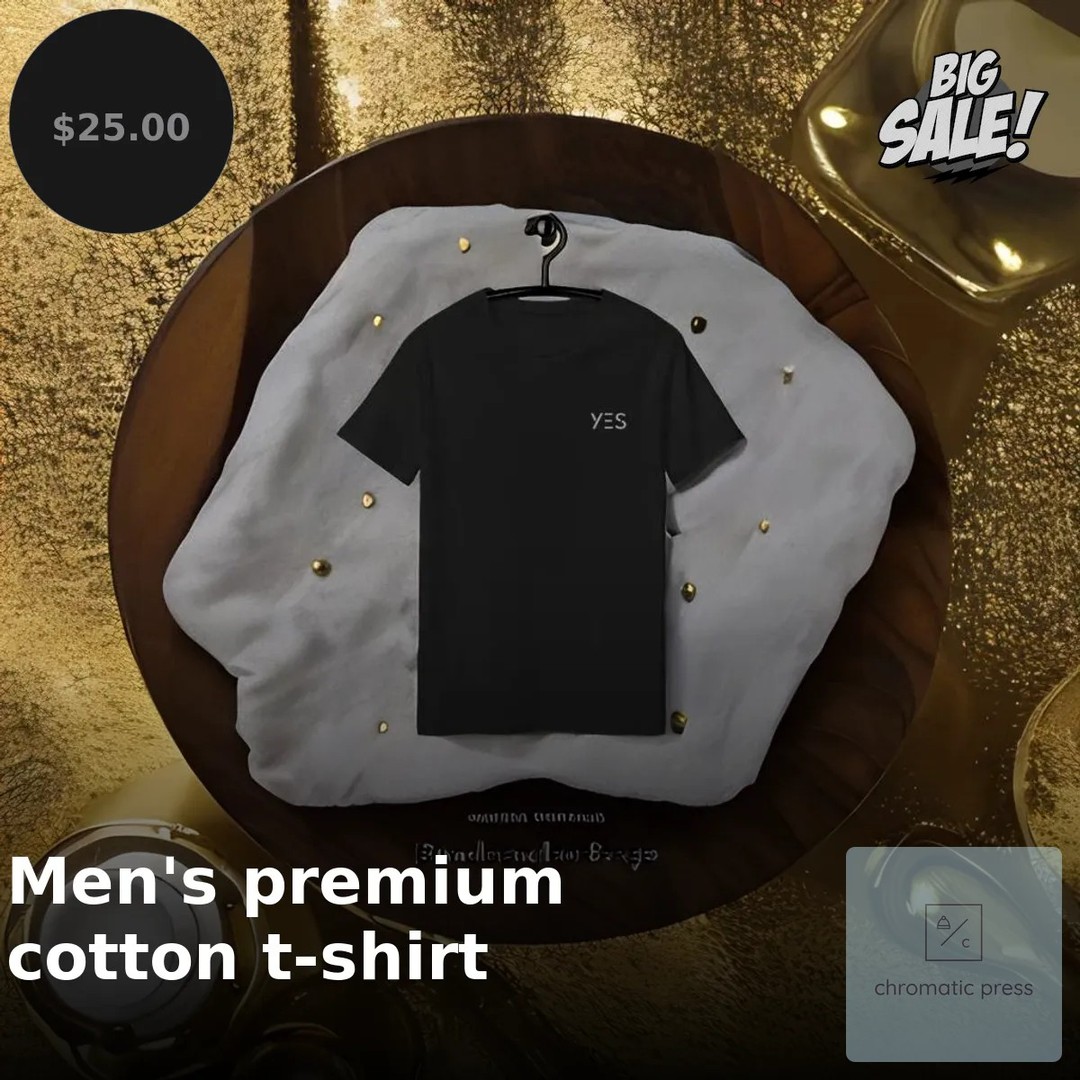 Who knew luxury could be this comfortable? 

Meet your new favorite tee, crafted from premium cotton that feels like a dream against your skin. 

Softness you can’t ignore and durability that outlasts the rest. 

Whether you’re dressing up or keeping it casual, this classic fit t-shirt has your back. 

Available for just $25.00, it's time to redefine your wardrobe staples! 

Step into comfort that lasts. 

https://chromatic-press.myshopify.com/products/mens-premium-cotton-t-shirt

#FashionForward #WardrobeEssentials #LuxuryCotton #Menswear #StyleUpgrade