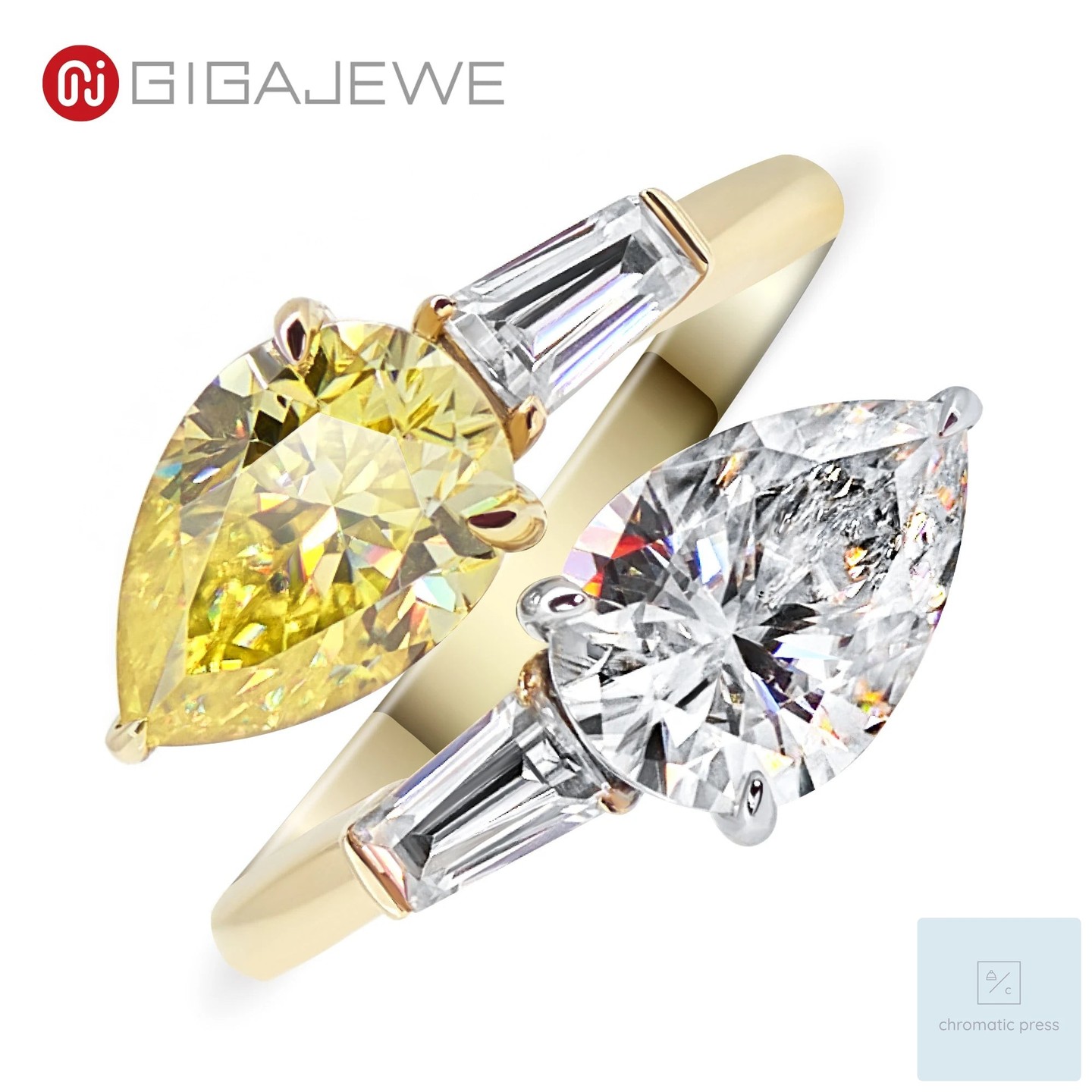 Sparkle like never before! ✨ 

This GIGAJEWE Moissanite ring delivers the perfect blend of elegance and charm. With its stunning pear cut and vivid yellow and white hues, it’s more than just a piece of jewelry; it’s a statement. 

Perfect for memorable occasions or simply to brighten your everyday look. 

Crafted in 18K white gold, it’s a gift that embodies romance and style. 💍 

Available now for $1,658.99. 

https://chromatic-press.myshopify.com/products/gigajewe-moissanite-4-0ct-7x10mmx2pcs-pear-cut-vivid-yellow-and-white-d-color-vvs1-18k-white-gold-ring-jewelry-woman-girl-gift1705585951030 

#MoissaniteMagic #LuxuryJewelry #GIGAJEWE #FineJewelry #GiftIdeas