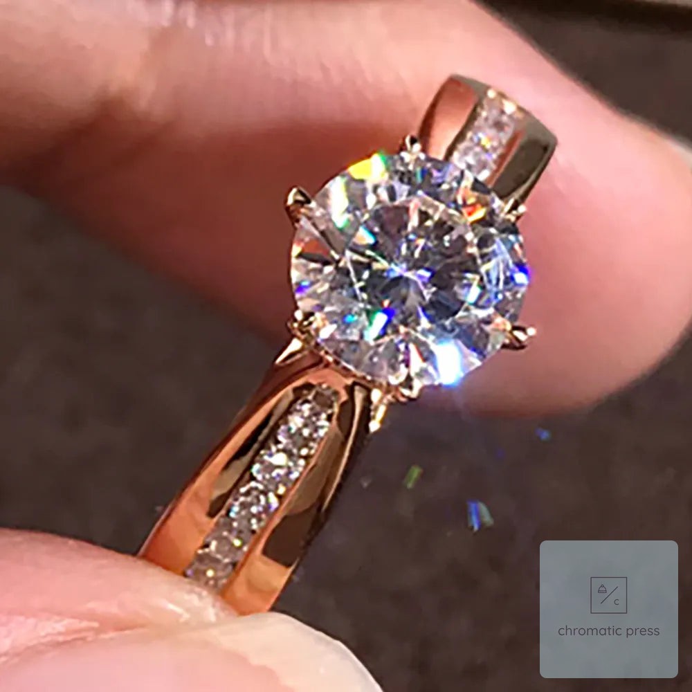 A quiet moment catching light on your hand—that's when she notices the ring first.

This 18K rose gold beauty features brilliant moissanite that sparkles just like diamonds, but lets you invest in what matters most. The elegant round cut and prong setting catch every angle of light, making it perfect for weddings, engagements, or celebrating your love story.

Customizable in 1-5 carats so you get exactly what speaks to you. Available now for $643.99.

Shop it here: https://chromatic-press.myshopify.com/products/18k-rose-gold-women-ring-moissanite-diamonds-1-2-3-4-5-carat-round-elegant-wedding-party-engagement-anniversary-ring-trendy1705585951048

#MoissaniteRing #RoseGoldJewelry #EngagementRing #WeddingRing #LuxuryJewelry