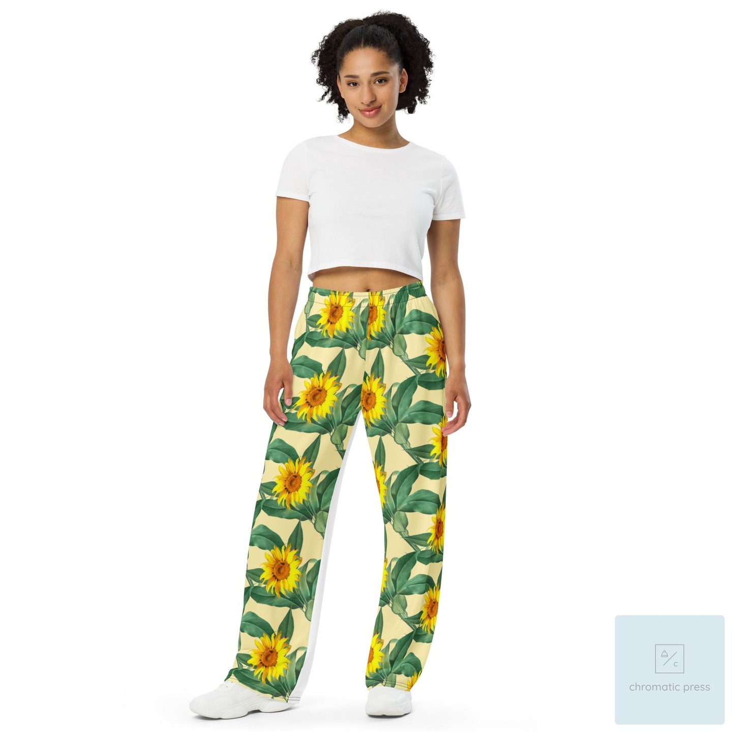 Who says comfort can’t be stylish? 

Meet your new go-to for lounging and living. 
These all-over print wide-leg pants are as cozy as your favorite pajamas but with a flair that turns heads. 

Imagine the freedom of movement with the relaxed fit and stretchy fabric. 
Plus, practical side pockets for your essentials? Yes, please! 

Whether you wear them on your waist or hips, these pants are a must-have upgrade for your wardrobe. 

Available now for $39.00. 
Grab yours today! 

#ComfortInStyle #WideLegPants #FashionWithFunction #ChromaticPress #UnisexFashion 
https://chromatic-press.myshopify.com/products/all-over-print-unisex-wide-leg-pants