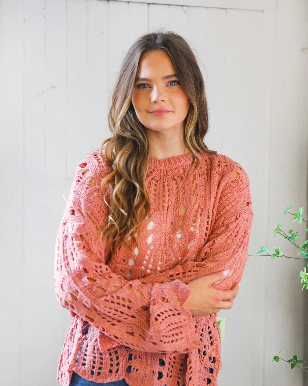 This isn't just a sweater; it's a cozy hug with a touch of boho flair! 🌸 

The Sunset Stitches Crochet Pullover is your new go-to for effortless style. With its super soft fabric and stunning scalloped edges, you'll feel fabulous and comfy all day long. 

Grab yours now! 
https://daverrifashions.com/products/plus-mauve-knit-sweater 

#BohoStyle #CozyVibes #FashionFinds #PlusSizeFashion #NewArrivals