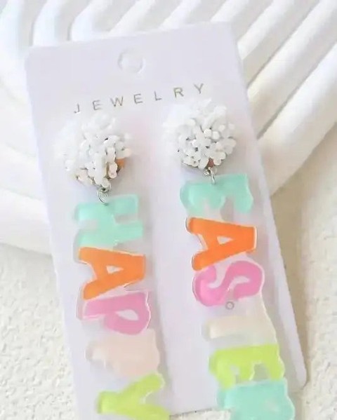 Who said Easter fashion can't be fun? 🌼💖 

These Pink Colorful HAPPY EASTER Drop Earrings bring a burst of cheer to your holiday look! 

Their quirky beaded design is the perfect way to spread joy and express your festive spirit. 🎉 

Lightweight and secure, they ensure you celebrate in comfort while turning heads! 

Now at £8.88, it's time to add some playful flair to your wardrobe. 

Snag yours here: 

#EasterFashion #ColorfulAccessories #FashionFitz #Earrings #JewelryStyle
