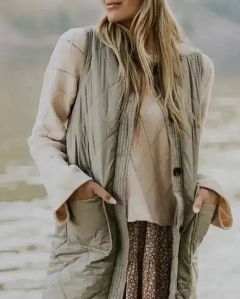 Ever found the perfect blend of style and practicality? 🌟 

Meet the Khaki Quilted Long Gilet! 

This timeless piece features a classic quilted texture and a sleeveless cut that works wonders for those cooler days. 

Layer it over your favorite knitwear or hoodies for that effortlessly polished look. Whether you're heading out for errands or catching up with friends, this gilet is your go-to companion.

Why wait? Grab yours now at just £33.29!

👉 

#Fashionfitz #LayeringEssentials #AutumnStyle #GiletLove #CasualChic