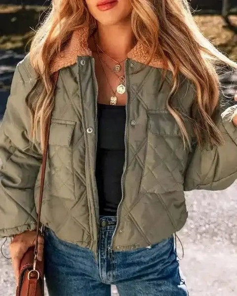 Stay warm without the bulk this season! ❄️

Our Teddy Puffer Jacket in jungle green is your go-to for effortless style and comfort. With its soft teddy exterior and quilted insulation, you'll be cozy while looking chic. Perfect for daily wear and those chilly days ahead.

#Outerwear #PufferJacket #WinterFashion #CasualStyle #FashionEssentials