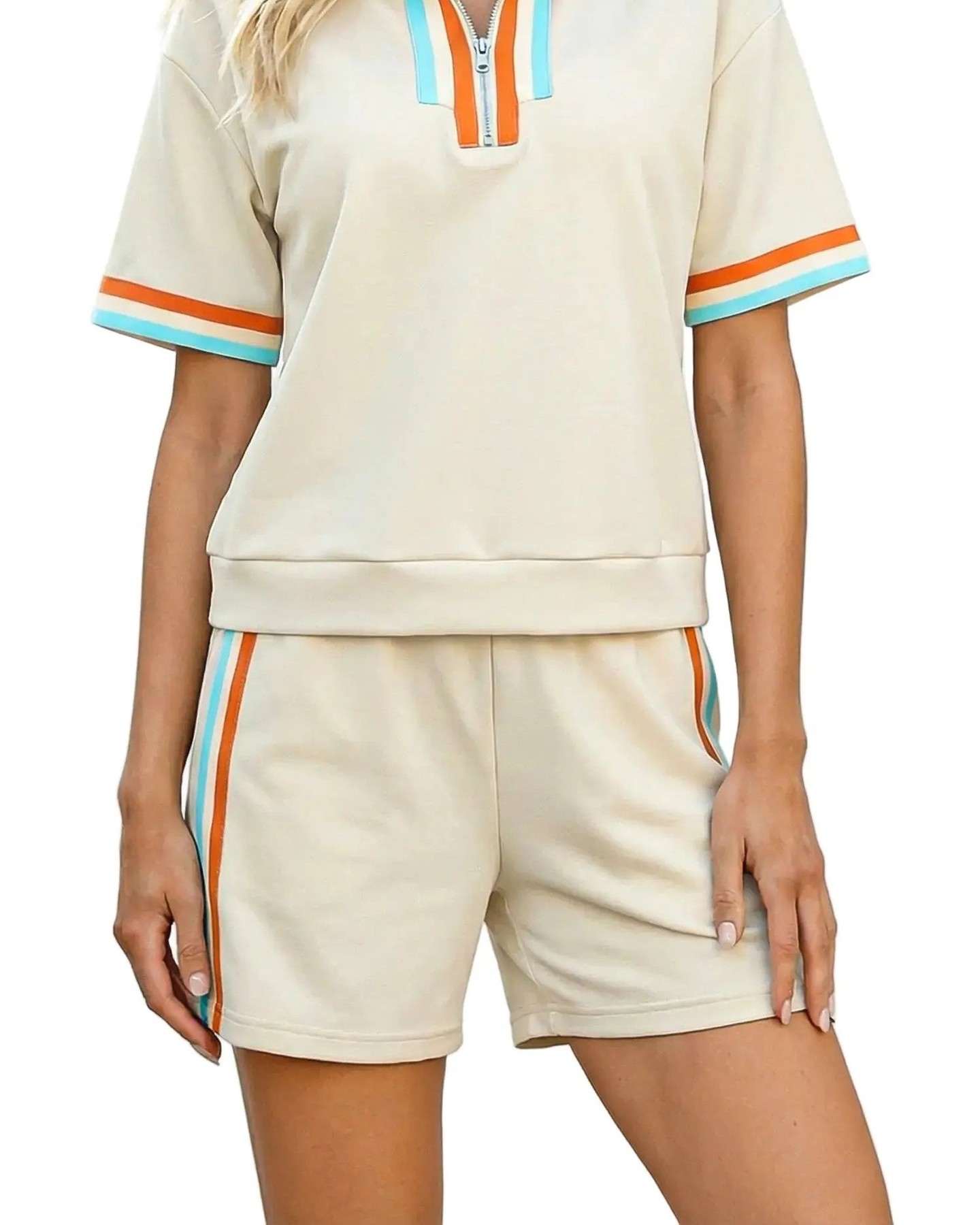 Sport-luxe doesn't have to feel complicated. This striped half-zip polo tee and high-waist shorts set makes casual dressing feel effortless and put-together.

The soft blend of polyester, viscose, and elastane gives you gentle stretch and vibrant colour that actually moves with you. Pair the sporty polo with those perfectly loose shorts, and suddenly your everyday vibe feels intentional.

Elevate your casual rotation for just £44.76.

#SportLuxeStyle #PoloCoOrd #CasualTwoPiece #HighWaistShorts #SummerEssentials