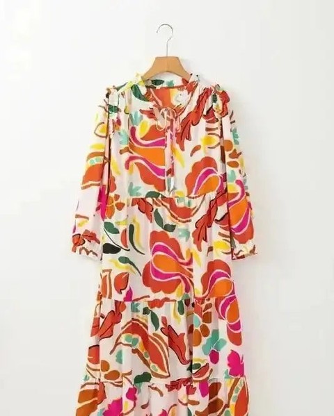 You're twirling in a garden of blooms, feeling effortlessly chic and utterly romantic.

That's the vibe of our Floral Tiered Lace-Up Maxi Dress. The vibrant floral print catches every eye, while the boho lace-up detail and graceful tiered silhouette make you feel like the best version of yourself. Lightweight, easy-care, and absolutely stunning—whether you're heading to a summer holiday or a special occasion.

Now at £38.10.

#FloralMaxiDress #BohoStyle #SummerFashion #HolidayDress #WomensFashion