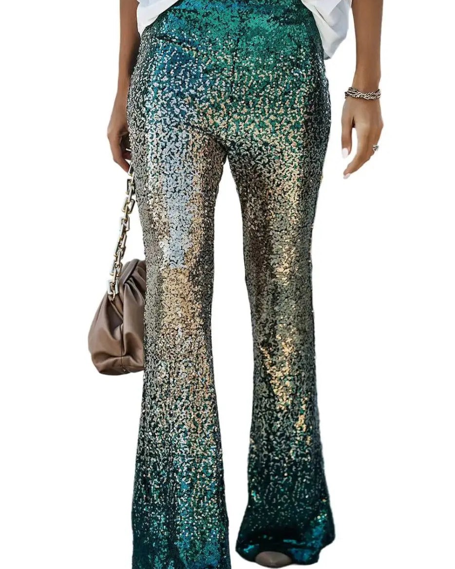 Ready to steal the spotlight? 

The Green Sequin Flared Trousers are your ticket to shine! ✨ 

With a stunning green to gold ombre effect and sparkling sequins, these party pants are perfect for every celebration—from Mardi Gras to club nights and everything in between. 

They're not just trousers; they're an experience. Feel the confidence as you twirl under the lights and embrace the fun. 

Now at £35.06! 

Grab yours here: 

#PartyReady #SequinStyle #FestivalFashion #GlamorousLooks #Fashionfitz