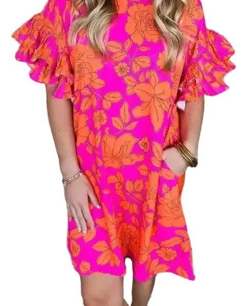 Ever wondered how to combine comfort with chic? 

This Pink Floral Big Ruffle Sleeve Pocketed Shift Midi Dress is here to transform your everyday outings into fashion moments! 🌸

With its vibrant floral print and voluminous ruffle sleeves, you'll feel feminine and fabulous. And yes, it has pockets! 

Perfect for any occasion, this lightweight, easy-care beauty is your new go-to. 

Now at £26.99! Grab yours today: 

#FashionFitz #FloralDress #MidiDress #SummerStyle #DressToImpress