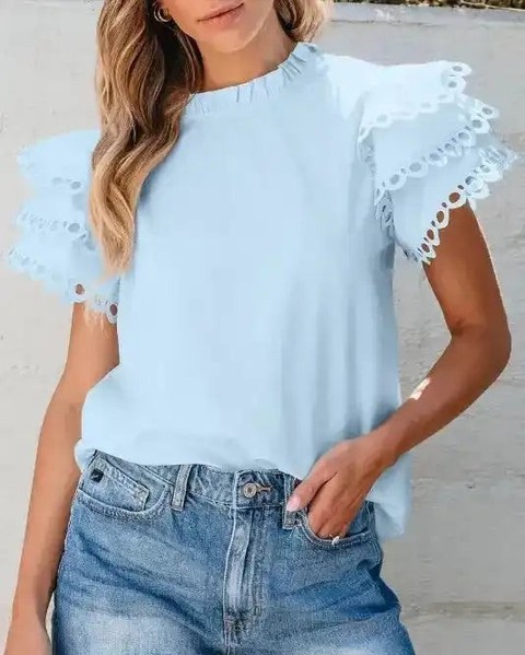 Ever had a piece of clothing that instantly lifts your spirits? 🌼 

Meet the Blue Layered Ricrac Trim Blouse. 

Charming and infused with summer vibes, this blouse adds that "I woke up like this" flair to your wardrobe. 

With delightful ruffles and exquisite ricrac trim, it’s designed to catch eyes and turn heads. Whether you’re heading to brunch or out for a stroll, this top is your new go-to for effortless style. 

Make every outfit feel like it’s straight out of a fashion story. 

Only for £22.99! 
Grab yours here: 

#FashionFitz #ChicStyle #SummerReady #BlueBlouse #CasualChic