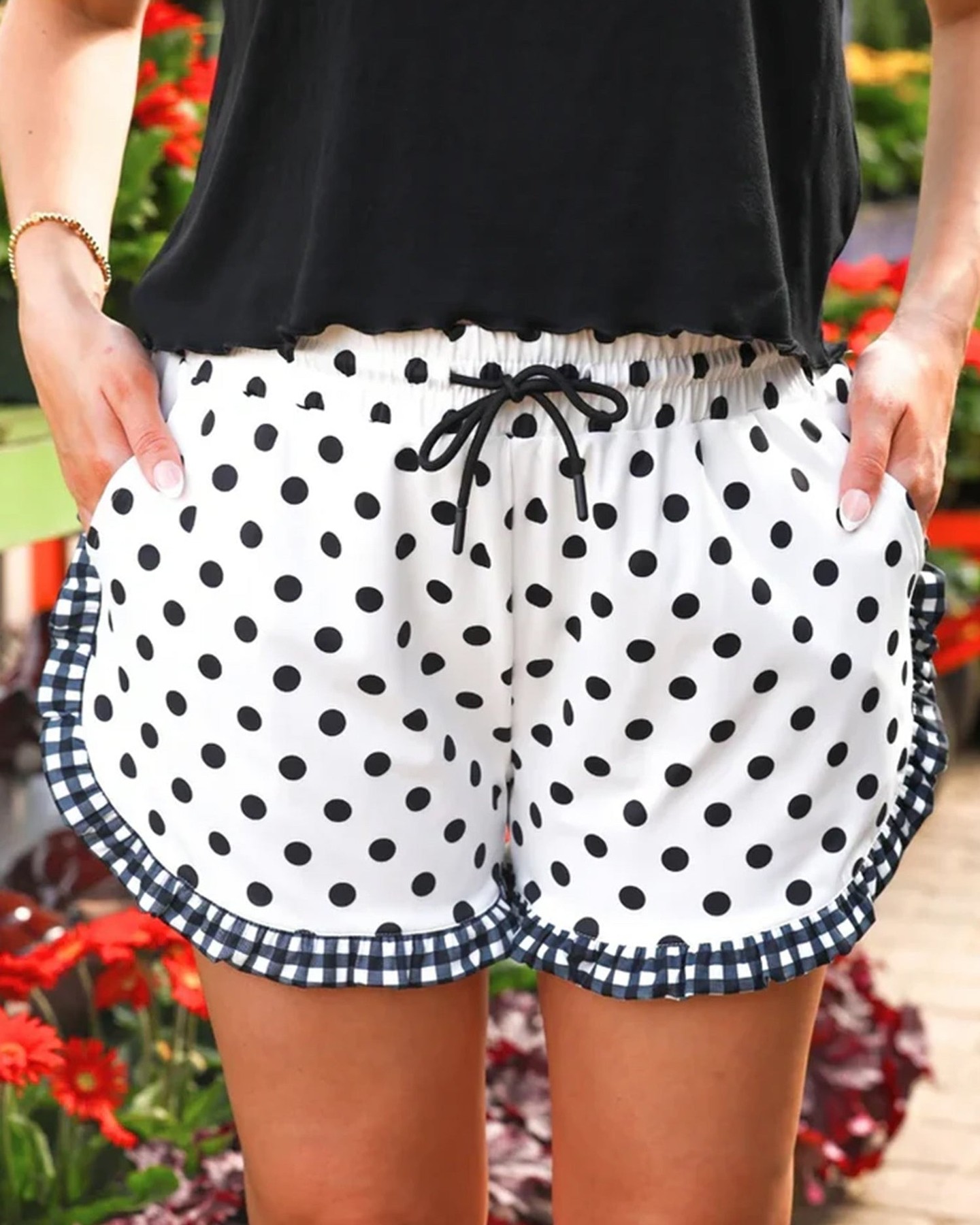 Ever thought polka dots could be your secret weapon for summer fun? ☀️

Meet your new go-to shorts: the Polka Dot Ruffle Trim Contrast Shorts! 

Seamlessly blending sweetness with sass, these charming shorts will have you turning heads. 

The playful print and delicate ruffle trim makes them perfect for beach days, park picnics, or cocktails at sunset. 

Comfort meets style without a hitch, and you can snag them now for just £25.96! 

Why wait? Your summer wardrobe deserves this! 

#SummerStyle #PolkaDots #FashionFitz #OOTD #ComfortChic
