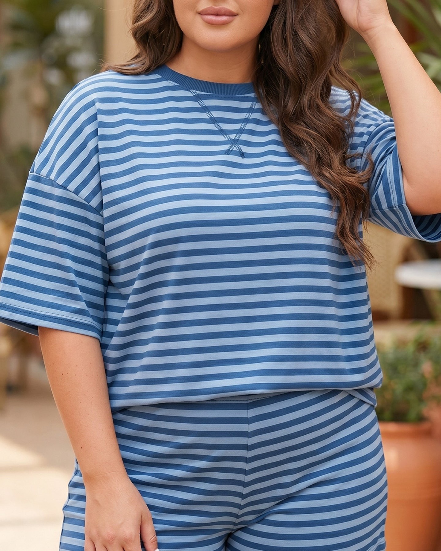 Effortless style starts with pieces that work together perfectly.

This blue stripe set takes the guesswork out of getting dressed. The dropped-shoulder tee pairs seamlessly with matching shorts, giving you a coordinated look that feels put-together without any fuss.

Mix them as a complete set or style the pieces separately—total wardrobe flexibility. Clean, classic stripes that work indoors and out.

Now at £32.66 for the whole set.

#PlusSizeStyle #CasualWear #MatchingSet #EasyOutfits #FashionFitz