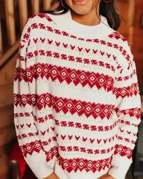Picture yourself reaching for that one sweater that just works with everything—soft, stylish, and effortlessly cool.

This western geo print crew neck sweater does exactly that. The unique geometric design brings character to your everyday looks, while the viscose blend keeps you cosy without the bulk. Clean white colourway pairs with literally anything in your wardrobe.

From casual coffee runs to laid-back weekends, this is the sweater you'll actually want to wear on repeat.

Available now for £36.49 at 

#WesternStyle #CrewNeckSweater #CasualKnitwear #WhiteSweater #WomensFashion