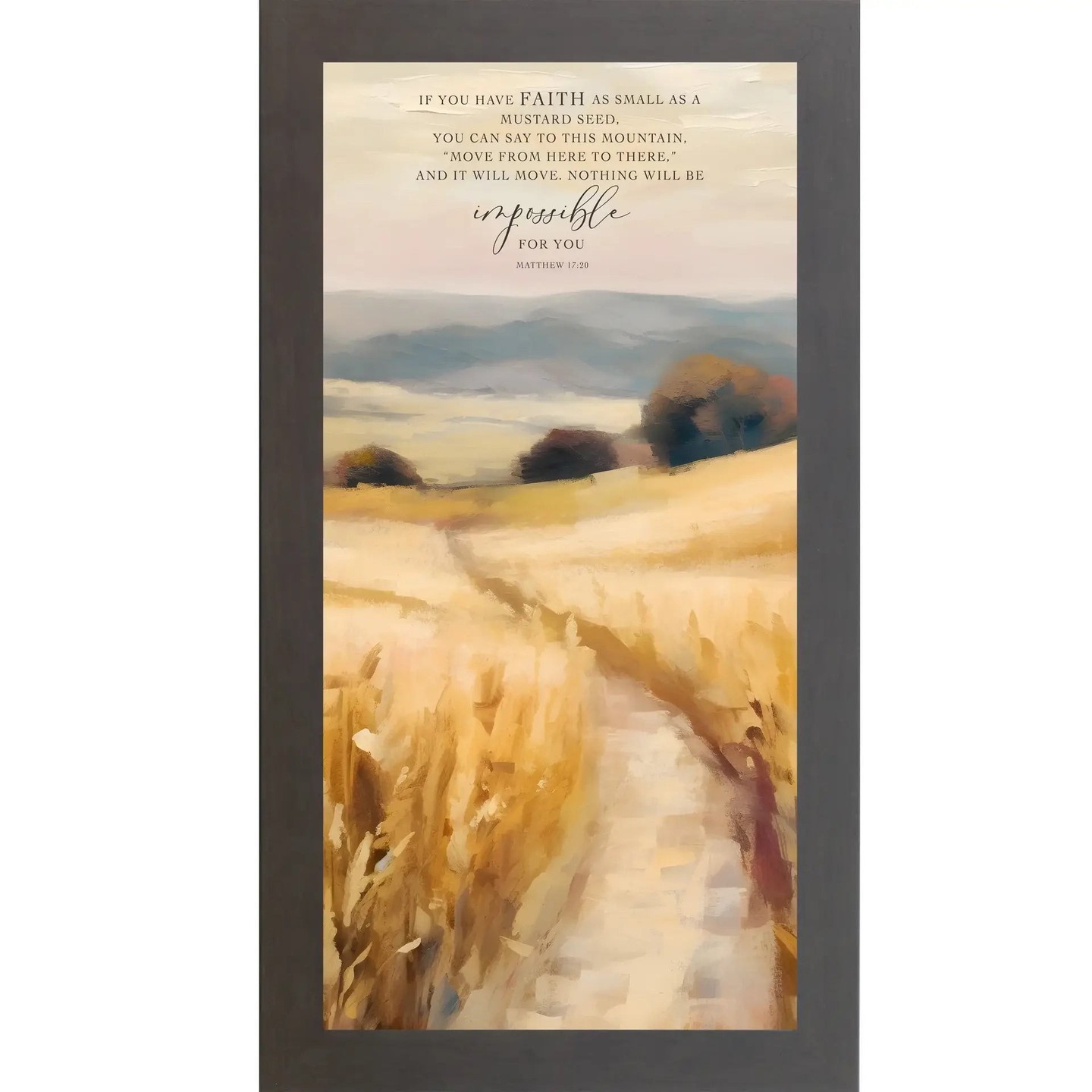 A small seed can grow into something extraordinary. 🌱

Transform your space with our "If You Have Faith As Small As A Mustard Seed" art piece. 
Each framed print is crafted with a textured coating, offering a canvas-like feel that’s moisture-proof and UV protected. Perfect for inspiring faith in your home!

https://ssdlr.shop/l/5e00173b

#ChristianArt #HomeDecor #FaithInspired #ArtAndFrames #MadeInUSA