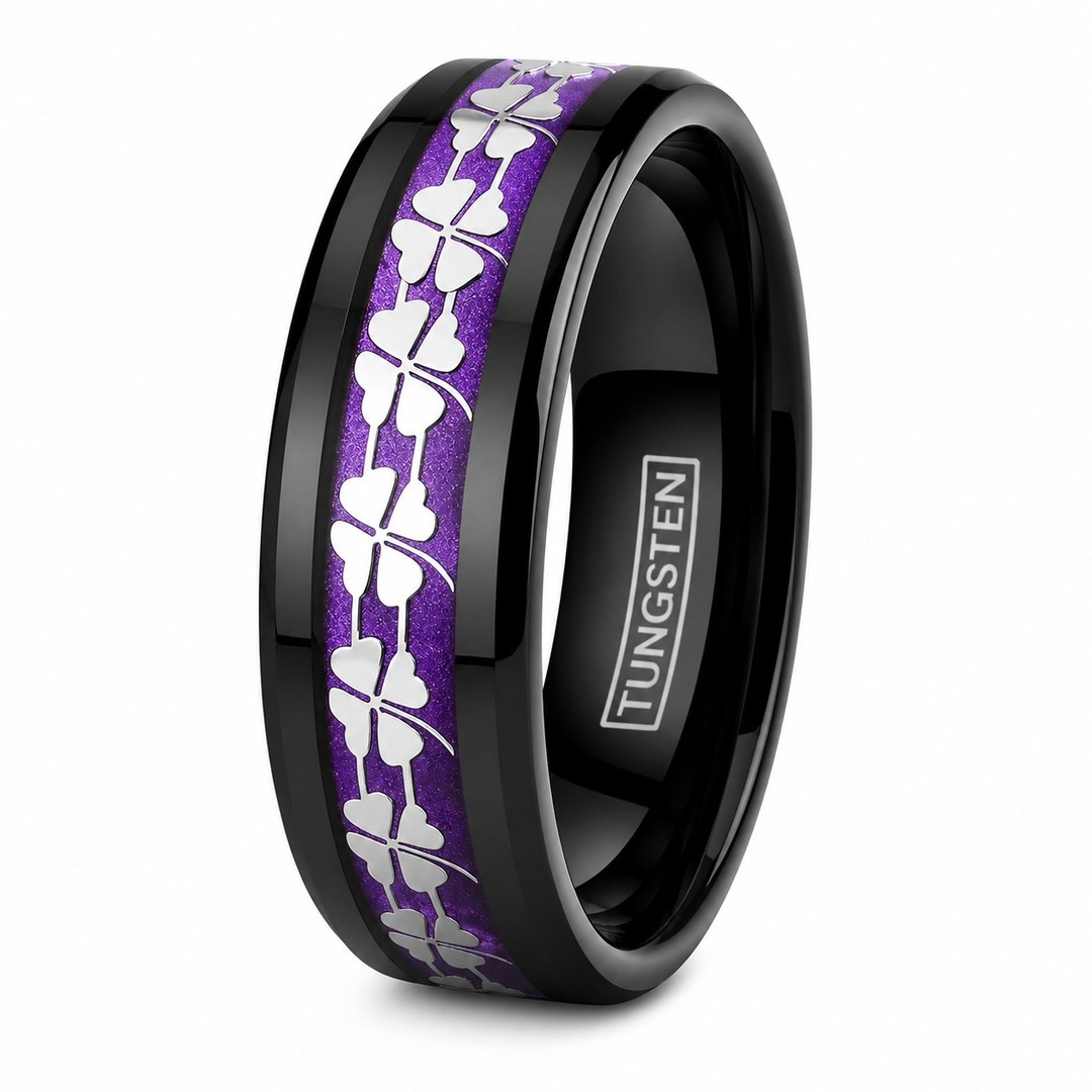 Black Tungsten Carbide Men's Ring 4 Leaf Clover Purple Wedding Band 8mm

Find your perfect Bible at Christian Outlets!

https://ssdlr.shop/l/b5f03d58