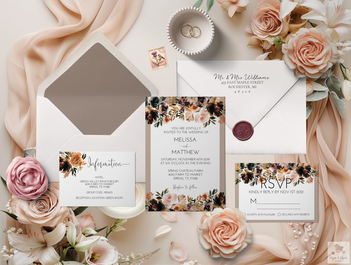 Your wedding deserves an invitation that tells your love story! 💌

Our Fall Boho Floral Wedding Invitation Suite is designed to enchant your guests with its unique floral patterns and vibrant colors. It’s more than just an invite; it’s the perfect way to set the stage for your unforgettable celebration.

👉 https://www.sugarandspiceinvitations.com/products/fall-boho-wedding-invitation-suite

#WeddingInvitations #BohoStyle #FallWeddings #FloralDesign #LoveStory