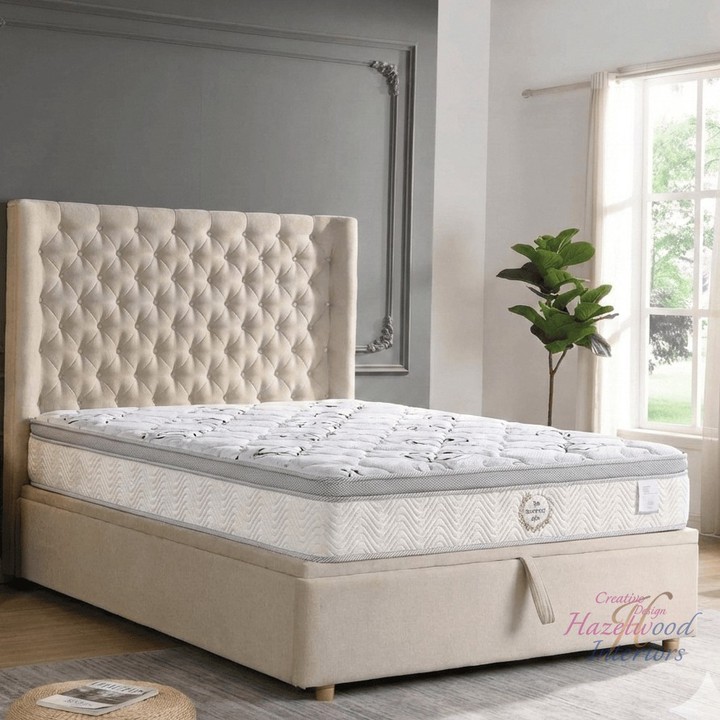 Is your bedroom ready for a makeover? 🛏️✨ 

The EMMA, SERENITY SLEEP G05 MATTRESS & RIO STORAGE LUXURY SLEEP BUNDLE has everything you need to create your ultimate sleep sanctuary. 

Imagine sinking into the plush G05 Paradise mattress every night, surrounded by the elegant Emma headboard and the practical Rio storage base. 

Transform your space into a haven of comfort and style—all for only €1.175,00! 

Why wait? Your best sleep is just a click away: https://ssdlr.shop/l/eaabdc1b 

#LuxurySleep #BedroomGoals #HomeDecor #SleepSanctuary #HazelwoodInteriors