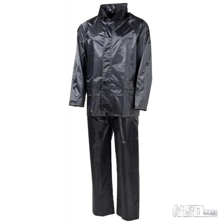 Rainy days don’t stand a chance! 🌧️ 

The MIL-TEC Black Wet Weather Suit is your ultimate shield against the elements. 

Compact and lightweight, it packs easily so you're always prepared. 
With an integrated hood and multiple pockets, it combines functionality with comfort. 

Don’t let the weather rain on your plans—embrace the adventure! 

Available now for €24,00 at 

#OutdoorGear #RainyDayReady #AdventureAwaits #MilitaryStyle #WetWeatherSuit