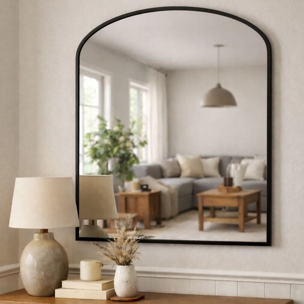 Who says function can't be fabulous? 

Meet the Yoko Black Metal Gentle Arch Mirror! ✨ 

At 120cm x 95cm, it's more than just a mirror – it’s a statement piece that effortlessly combines style and elegance. 

Transform your space with its subtle curves and sleek matte black frame. Perfect for hallways or your vanity sanctuary, it adds that touch of drama to your everyday routine. 

Experience sophistication now at £135.95! 
Grab yours here: https://jobuhome.com/products/yoko-black-metal-gentle-arch-mirror-120cm-x-95cm 

#HomeDecor #InteriorDesign #YokoMirror #ElegantLiving #JōbūHome