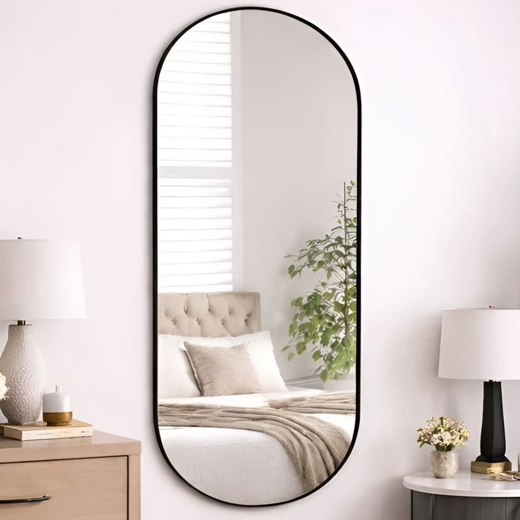 Mirrors can do more than reflect; they transform spaces! ✨

Meet the Emi Full Length Black Metal Runway Oval Mirror. 

Measuring 150cm x 60cm, this sleek piece boasts flowing curves and a slim matte black frame. It adds sculptural elegance to any room, creating a striking focal point. 

Whether you hang it portrait or landscape, it elevates your décor without overpowering your space. 

Why settle for ordinary when you can have extraordinary?

Available now for £209.95! 

https://jobuhome.com/products/emi-full-length-black-metal-runway-oval-mirror-150cm-x-60cm 

#HomeDecor #InteriorDesign #Minimalism #StyleUpgrade #JōbūHome