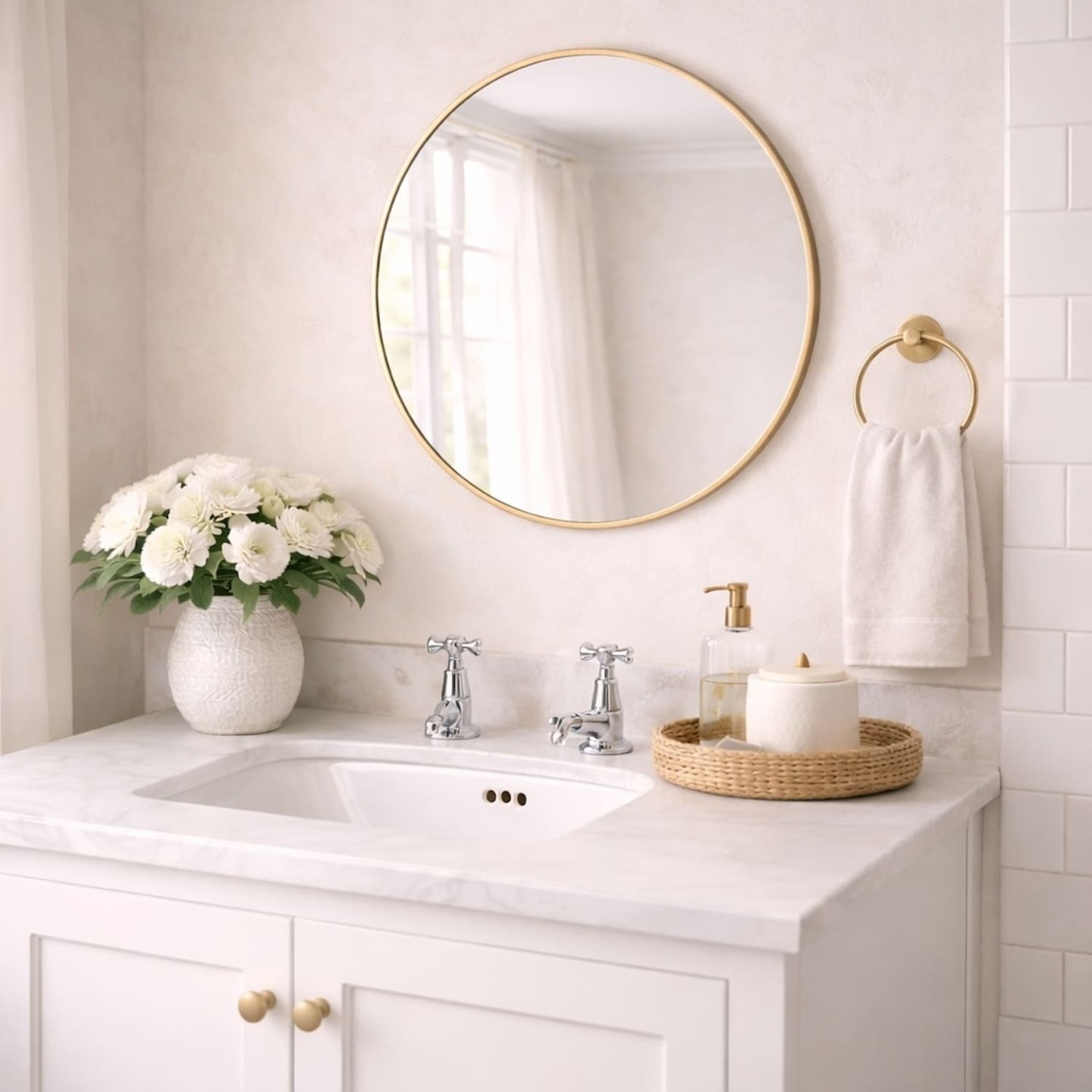 Who said mirrors are just for checking your reflection? 🤔

Meet the Rei Round Gold Metal Circle Mirror—your new style statement! 

At 50cm, it’s the perfect size to brighten up any small space with a touch of luxurious elegance. 

This sophisticated piece adds warmth and light without overwhelming your decor. 

Transform your walls effortlessly and create a cozy atmosphere with this design-forward mirror.

Available now for £89.85

https://jobuhome.com/products/rei-round-gold-metal-circle-mirror-50cm

#HomeDecor #InteriorDesign #WallMirror #StyleUpgrade #JōbūHome
