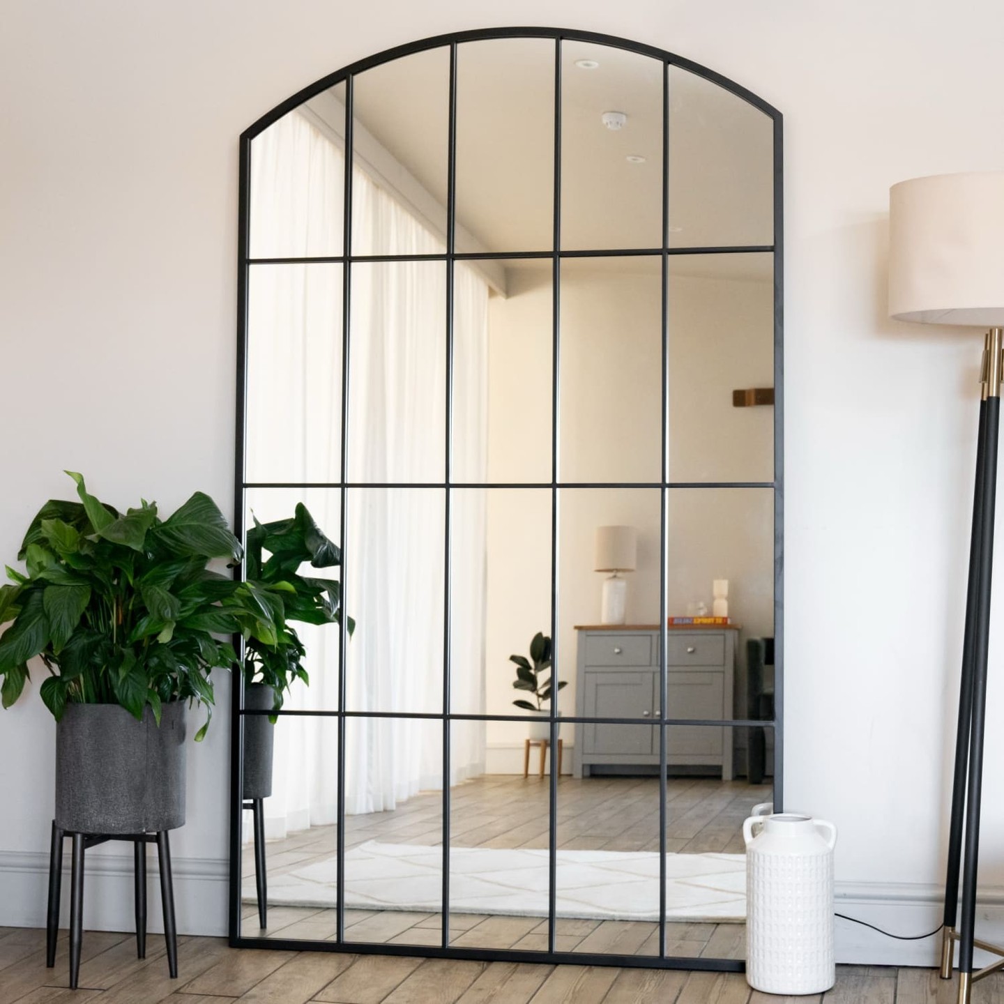Reflect on this: mirrors don't just show your image; they redefine your space! ✨ 

Meet the Tomi - a full-length black metal arched lattice window mirror that transforms any room into a luminous oasis. 

Its chic, modern design and timeless curves create not just a reflection but an ambiance of spaciousness and light. 

Add a touch of elegance to your home with this stunning piece, available now for £399.95. 

See the difference for yourself: https://jobuhome.com/products/full-length-black-arched-window-mirror-200cm 

#HomeDecor #InteriorDesign #TomiMirror #LatticeWindow #JōbūHome