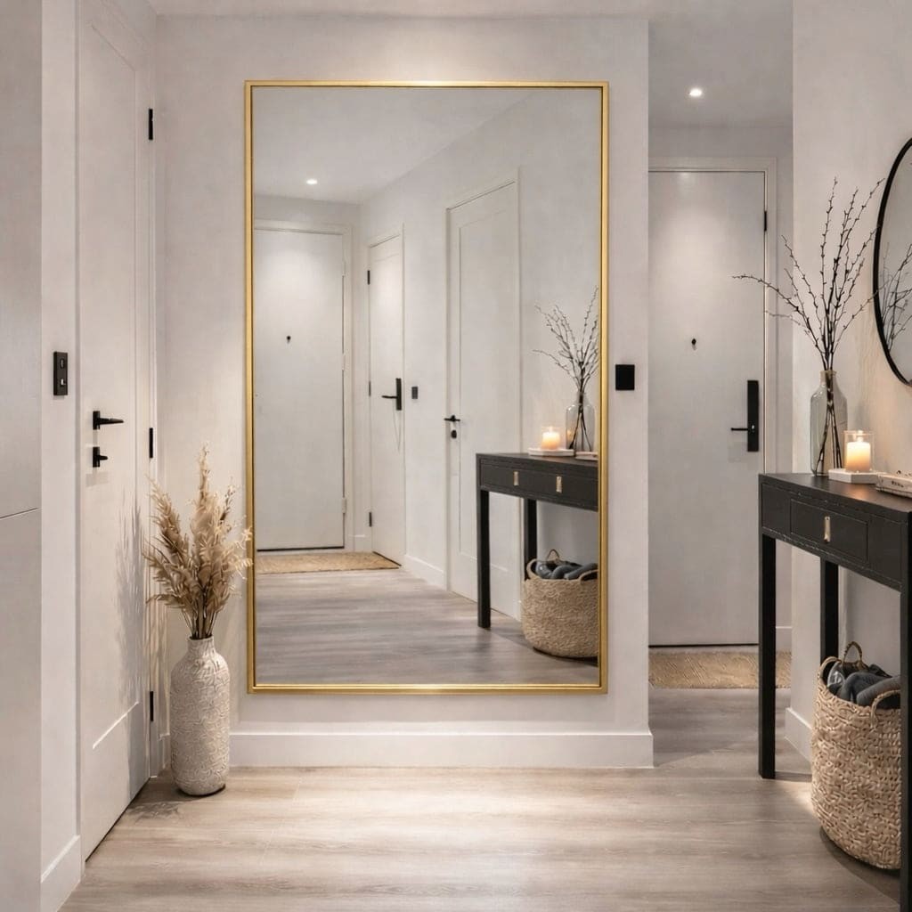 90% of interior designers use oversized mirrors to transform cramped spaces into light-filled sanctuaries.

The Takara Gold Mirror does exactly that. At 180x105cm, this statement piece amplifies natural light, creates depth, and brings instant luxury to any room.

Perfect for hallways, bedrooms, or home gyms. The brushed gold frame adds timeless elegance without the hefty price tag.

Elevate your space for £309.95.

Shop now: https://jobuhome.com/products/takara-full-length-gold-metal-rectangle-mirror-180cm-x-105cm

#GoldMirror #InteriorDesign #HomeDecor #StatementMirror #LuxuryHome