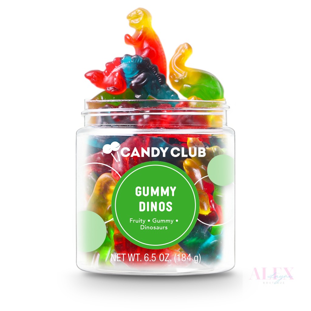 Who knew dinosaurs could be this delicious? 🦖✨ 

Candy Club Gummy Dinos bring a mix of mystical flavors like strawberry/banana, orange/melon, and strawberry/blackberry right to your taste buds. Made in the USA, these gummies are a fun treat for everyone! 

https://shopalexlayne.com/products/gummy-dinos 

#CandyClub #GummyDinos #SweetTreats #USA #FunSnacks
