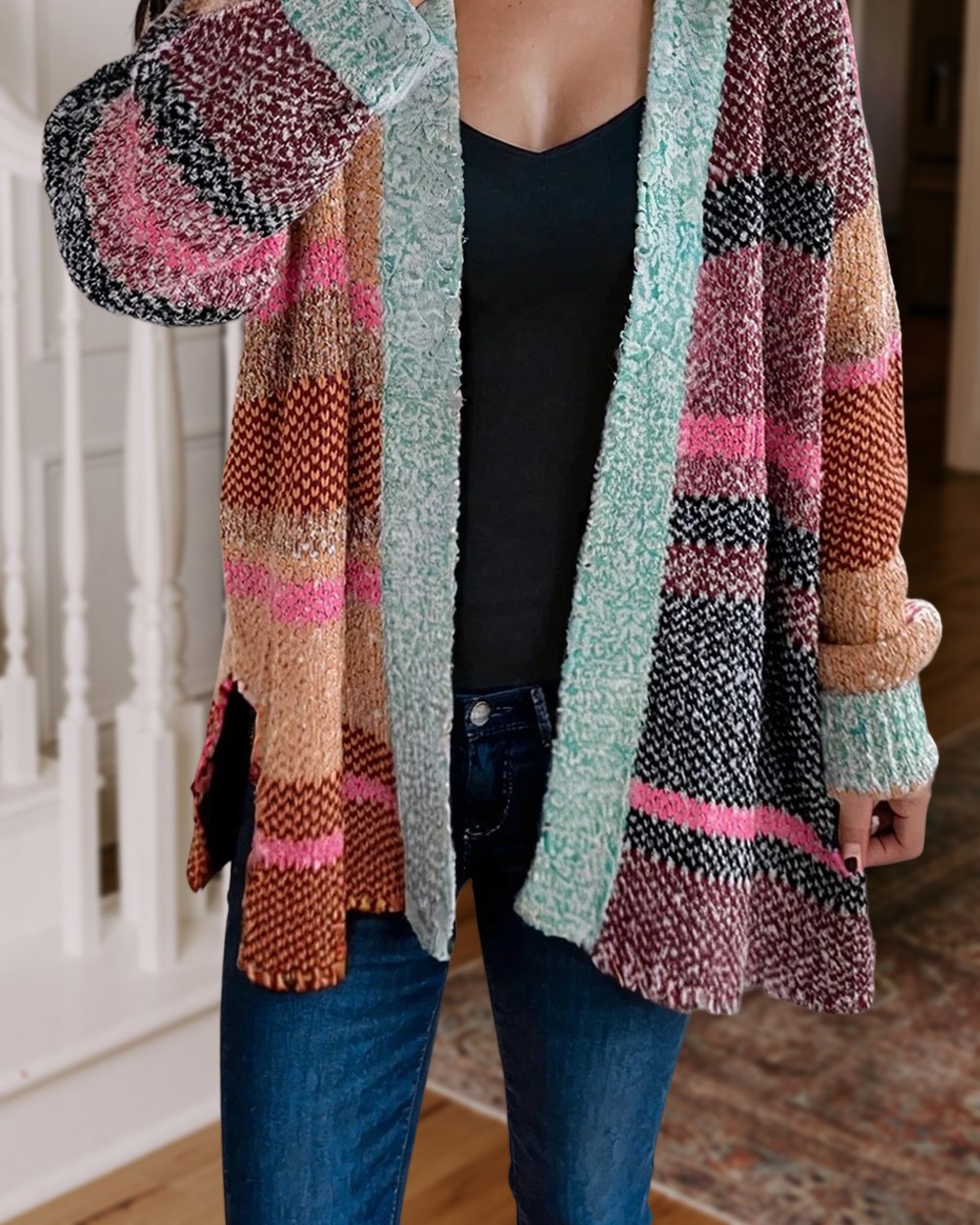Looking for that perfect cozy layer? 

Our Multicolor Stripe Chunky Cardigan is here to keep you warm and stylish this season! With its vibrant stripes and soft polyester fabric, it’s the ultimate go-to for chilly days. 

Snuggle up and stand out! 

https://shopalexlayne.com/products/multicolor-stripe-side-slit-open-front-cardigan-new-s-xl-as-shown-missy-l 

#Cardigan #FallCollection #WinterStyle #CozyVibes #FashionFinds