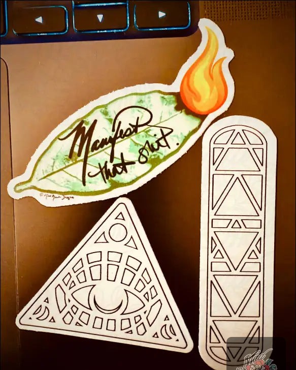 Did you know that a simple sticker can transform your space into a haven of positivity? ✨

Our Sticker Bundle is all about magic and mindfulness! 

Add a splash of creativity to your journals, laptops, or water bottles with these enchanting designs. 

✨ "Manifest That Sh*t" to channel your inner power 
💫 "Elemental" to honor the harmony of nature 
🔮 Plus, we toss in an exclusive Mad Meadow sticker just for you!

Bring good vibes wherever you go for just $1 off! 

Shop now: https://ssdlr.shop/l/f8889e0d 

#MadMeadowDesigns #StickerLove #ManifestationMagic #CreativeVibes #WitchyGoodness