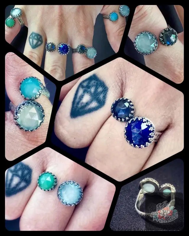 Who says rings can't be a little whimsical? ✨

Our Assorted Rose Cut Gemstone Bypass Rings are here to sprinkle some magic into your style! With vibrant gemstones like Chrysoprase and Labradorite, they add a pop of color and charm to any outfit. 

Perfect for any occasion, these adjustable rings are not just accessories; they embody tranquility and encourage you to live in the moment. 

Grab yours today! 
 

#GemstoneJewelry #BohoStyle #WhimsicalRings #Handcrafted #MadMeadowDesigns