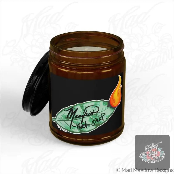 Ever felt the weight of your dreams? 

Light up your intentions with our Manifest That Sh!t Burning Bay Leaf Scented Soy Candle. 

Infused with the ancient practice of manifestation, each flicker brings warmth and calm to your space. 

Made from hand-poured, eco-friendly soy wax, this candle isn’t just a treat for the senses—it’s your personal ritual to attract what you desire. 

Available now for $20.00. 

Light it, believe it, and manifest it! 

 

#ManifestMagic #CandleLove #HomeVibes #WitchyHome #ScentedCandles