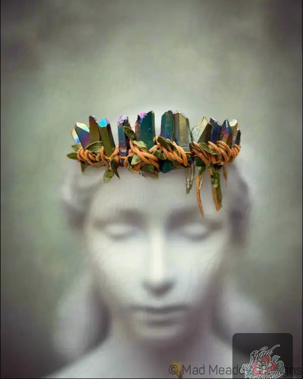Ever dreamed of channeling your inner fairy queen? ✨

Our Goddess Crown, adorned with iridescent green and blue crystals, is not just a stunning accessory. It’s a powerful tool for enhancing your spiritual awareness and connecting with your true self. 

Transform into the mystical being you were always meant to be!

#GoddessVibes #FairyQueen #CrystalCrown #BohoChic #MysticalJewelry