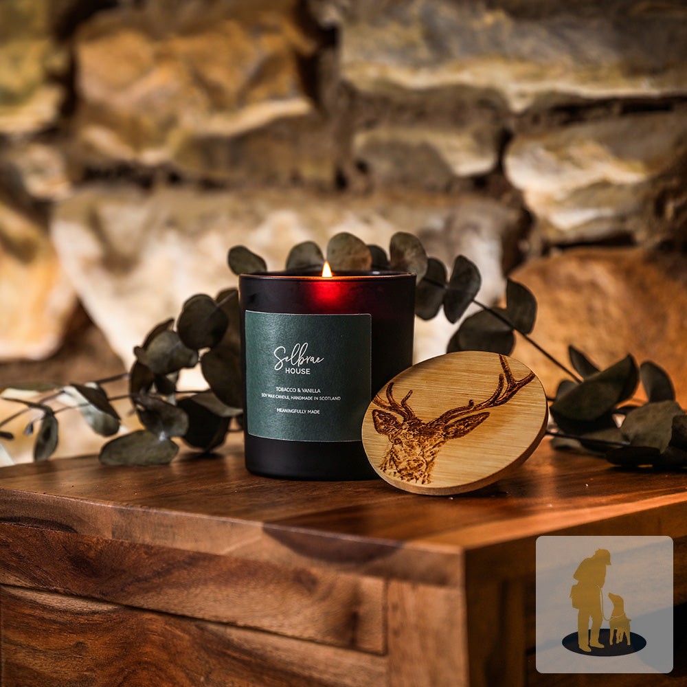 Transform your space into a sanctuary of elegance! 

Our Stag Prince Tobacco & Vanilla Candle isn't just a candle—it's an experience. 

With a captivating blend of tobacco and vanilla plus a stunning stag design on a bamboo lid, it brings warmth and sophistication to any room. 

Hand poured and crafted in Fife, Scotland, this soy wax candle creates an inviting atmosphere that you'll love coming home to. 

Available now for £18.00. 

Light it up and let the ambiance take over! 

#HomeDecor #CandleLovers #ScotlandCrafted #LuxuryLiving #CozyVibes 

https://ssdlr.shop/l/d8c50c95