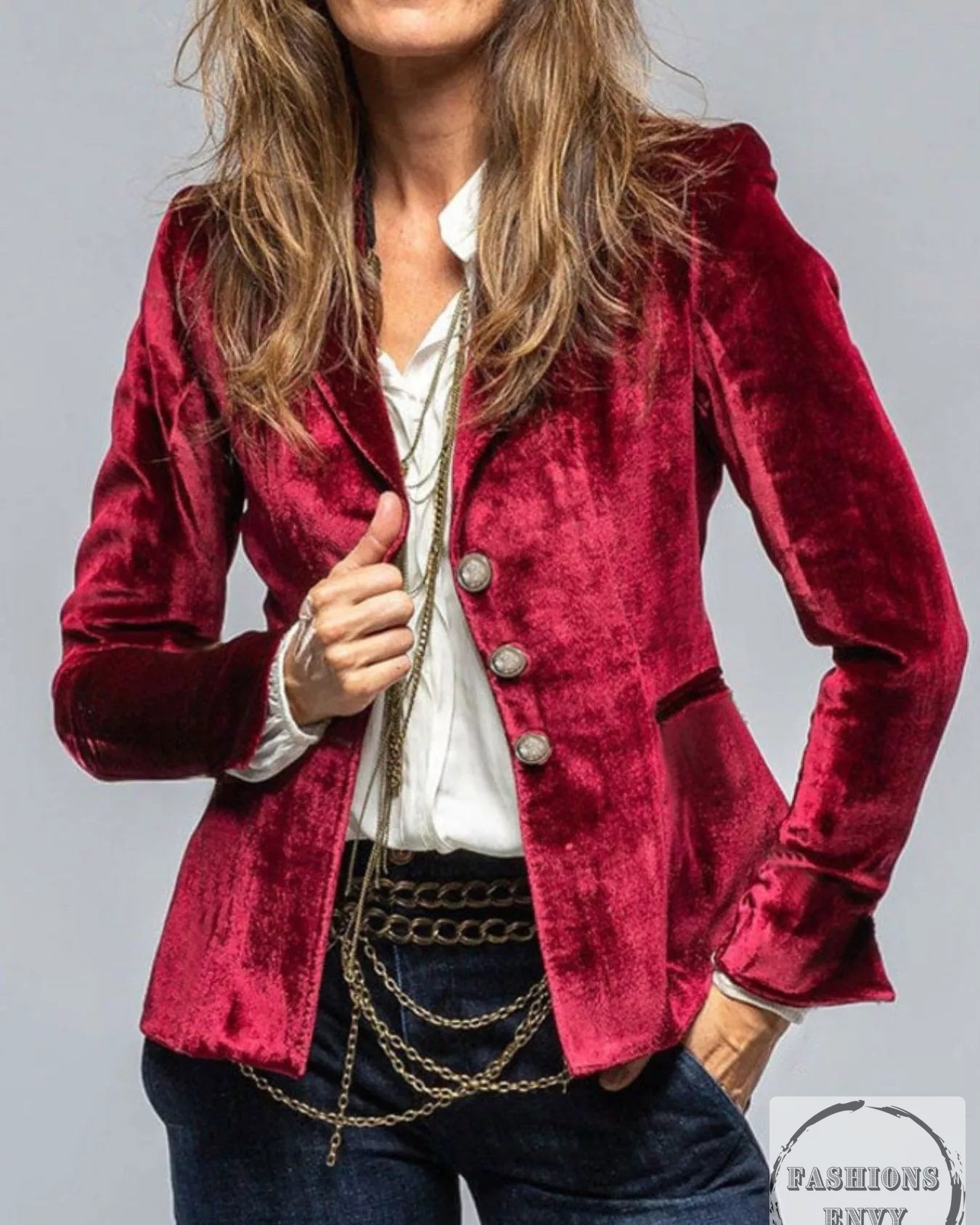 Is your wardrobe missing that one show-stopping piece? 

Meet the Velvet Lapel Collar Blazer—a luxurious blend of elegance and sophistication that transforms any outfit into a masterpiece.

Perfect for special occasions or simply to feel extraordinary, this stunning blazer is designed to catch the light and hearts alike. 

With its classic lapel collar and button-up style, you're not just wearing a blazer; you're making a statement.

Now at $37.40, elevate your style effortlessly!

Shop here: 

#FashionGoals #VelvetVibes #ElegantStyle #NewArrivals #BlazerSeason