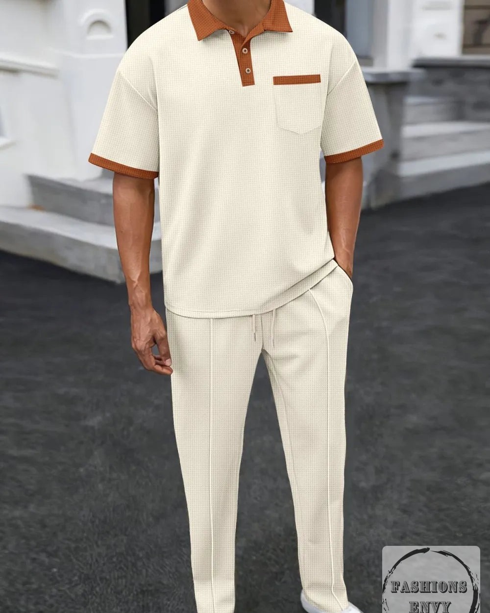 Who says you can't have style and comfort? 

The Men's Full Size Waffle-Knit Contrast Polo and Pants Set is here to change the game. Perfect for lounging or casual outings, this set keeps you cozy while looking effortlessly chic. 

Grab yours today! 
 

#FashionForAll #CozyStyle #PlusSizeFashion #Menswear #CasualChic