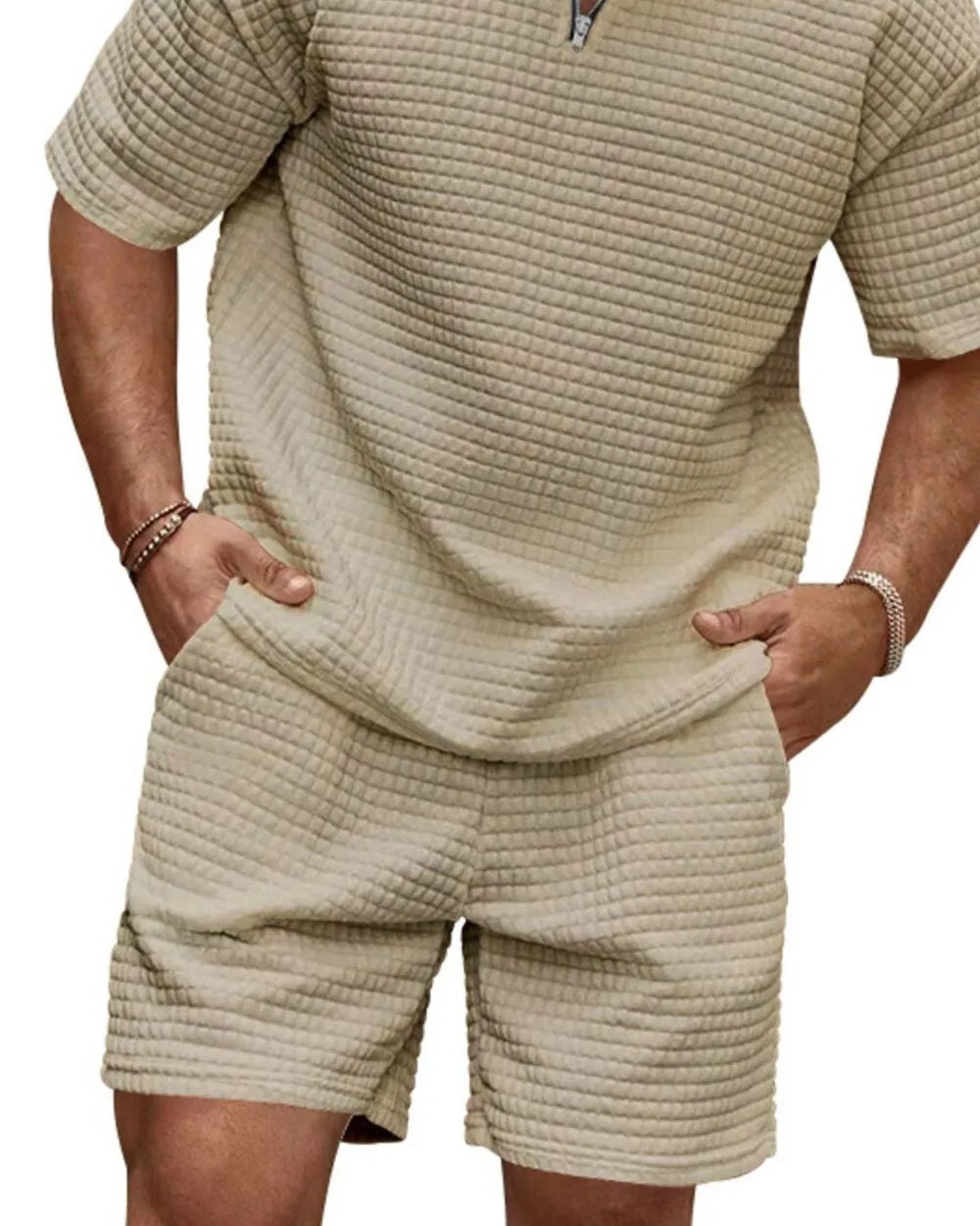 Comfort meets style with our Men's Full Size Zip Collar Short Sleeve Top and Shorts Set! 

Perfect for lounging or casual outings, this set is slightly stretchy and features handy pockets. You'll love how it feels and fits. 

Grab yours today! 
 

#MensFashion #PlusSizeStyle #CasualComfort #DapperMate #FashionEnvy