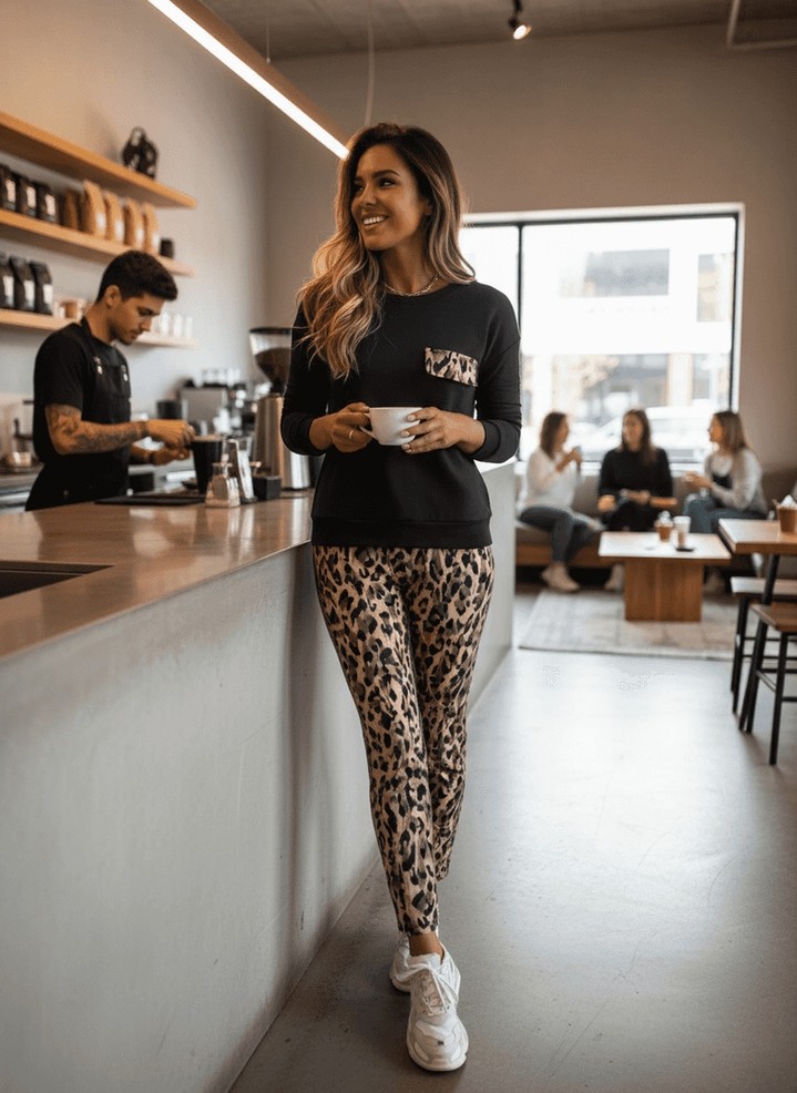 There's a special kind of magic in those slow Sunday mornings when the world feels soft and quiet. ☕ This leopard print lounge set has become my go-to for those moments - it's like wearing a cozy hug that still makes me feel put-together. The chic flap detail adds just enough personality without trying too hard. Perfect for curling up with a book, making that first cup of coffee, or just enjoying the simple pleasure of being comfortable in your own skin. Because sometimes, the best outfit is the one that feels like home. 🖤 #Loungewear #Leopard Print #Cozy Chic #Self Care #Comfort Fashion