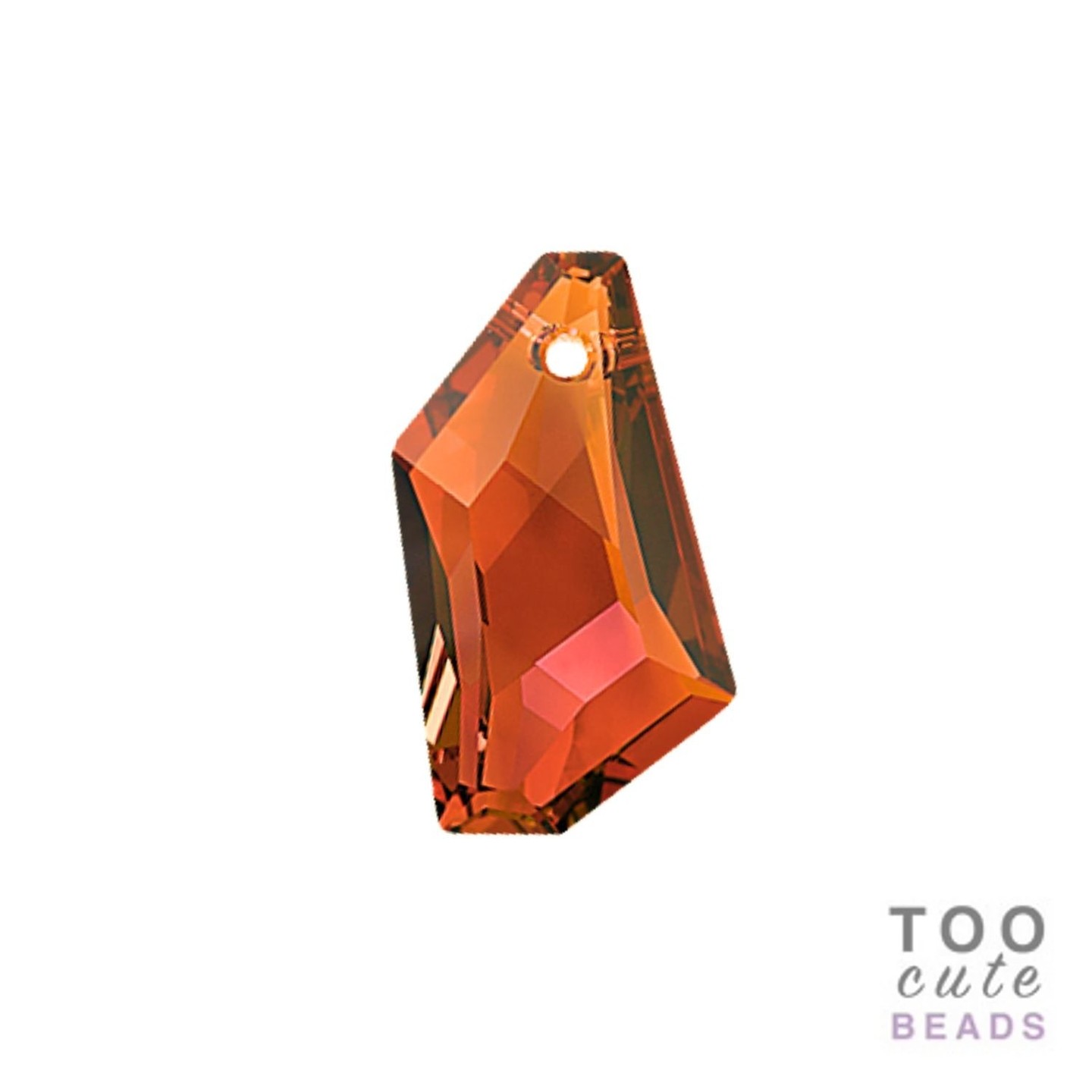 Transform your jewelry creations with the Swarovski 18mm De-Art Pendant in Crystal Copper. This e...