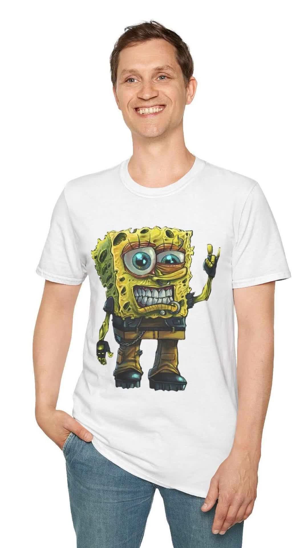 Unleash your inner fun with the SpongeBub Rocker Unisex T-Shirt! 🎸 This isn’t just a tee; it’s a ...