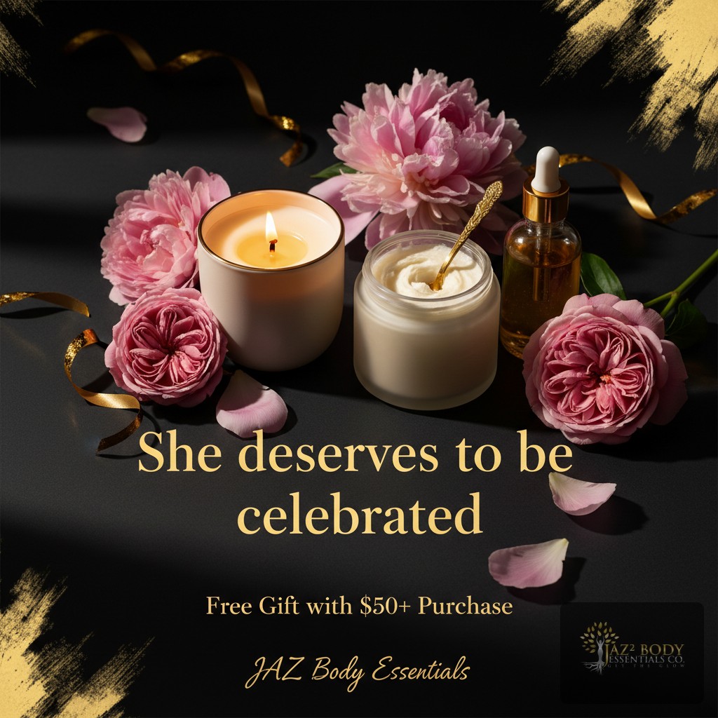 She pours into everyone around her. This Mother's Day, pour back. 🌸 Spend $50+ and receive a free gift — because she deserves to be celebrated. 

Shop now → jazbodyessentials.com
Offer valid through May 13th

MothersDay #FreeGift #JAZBodyEssentials #NaturalSkincare #GiftForMom #HandmadeWithLove #WomenOwnedBeauty #MadeInGeorgia #MadeInUSA #SelfCareForMom