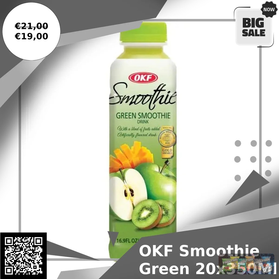 Think smoothies can’t be exciting? Think again! 

Indulge in our OKF Smoothie Green, where kiwi, apple, and mango unite for a burst of flavor. 

This isn’t just another drink; it’s a healthy probiotic boost that’s rich in multivitamins. 

Enjoy it ice-cold for the ultimate fruity experience. 

Bring joy to your taste buds while nourishing your body—all for just €19,00. 

Grab yours now! 👉 

#SmoothieLove #HealthyLiving #NutritiousDelight #OKFSmoothie #FruitFusion