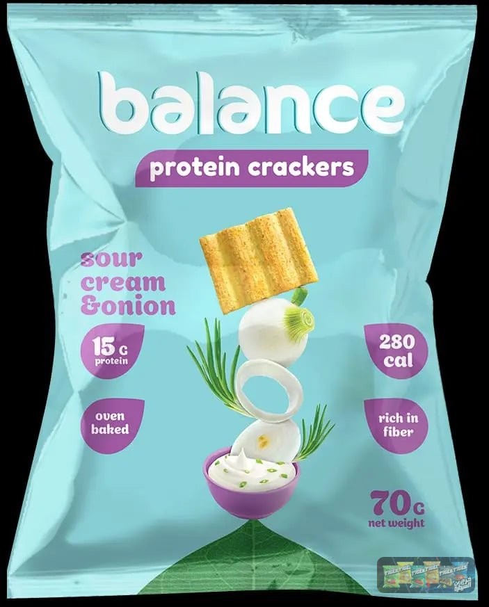 Craving something crunchy yet guilt-free? 🌱 

Meet your new go-to snack: Balance Crackers with a zesty Sour Cream & Onion twist! 💚

Each bite packs a powerful punch with 15g of protein, making them the perfect companion for your fitness journey or just a tasty snack while binge-watching your favorite series. 

Baked, never fried—because you deserve the best! 

Grab yours today for only €6,00 and enjoy the satisfaction of snacking smart. 

👉 

#HealthySnacks #ProteinPacked #BalanceCrackers #SourCreamAndOnion #SnackSmart