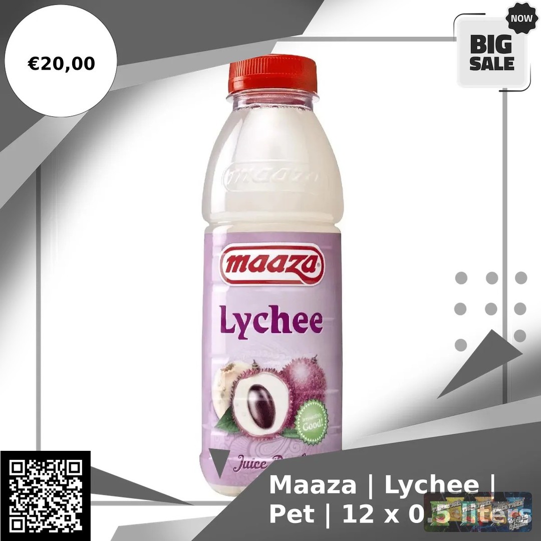 Did you know that the sweet, aromatic taste of lychee could transport you to a tropical paradise? 🍈✨ 

Experience the delightful flavor of Maaza Lychee, a beloved drink straight from Asia, now making waves in the Netherlands! 

Free from artificial additives, each sip is pure, refreshing bliss. 

Perfect for quenching your thirst any time of the day! 

Grab yours for €20,00 and taste the magic: 

#MaazaLychee #FruitBeverage #JuiceLovers #RefreshingDrink #TasteTheTropics