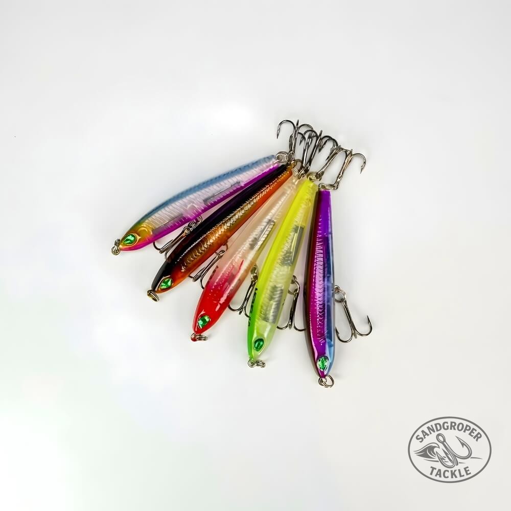 Ever wish you could turn a calm day on the water into a fishing frenzy? 

Meet the Lil’ Ripper Stickbait 75! 🌊✨ 

At 7.5 cm and 9 g, this pencil lure is engineered for fast, dynamic action that brings predatory fish to the surface. 

Its twitch-and-walk performance and explosive splashes are irresistible for fish lurking in Aussie waters. 

Transform your fishing game and enjoy the thrill of every cast! 

Available now for $12.00: 

#FishingLife #LureLove #AussieAnglers #Stickbait #FishingAdventures