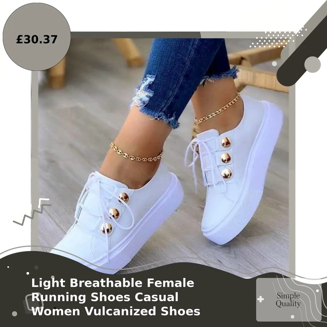 Who says you can’t have style while staying active? 

Our Light Breathable Female Running Shoes are the perfect blend of comfort and flair. 

Made for those who love to move, these shoes are designed to keep your feet cool, whether you're hitting the pavement or just enjoying a casual day out. 

Grab yours for £30.37 and feel the difference with every step!

https://simplequality.org/products/light-breathable-female-running-shoes-casual-women-vulcanized-shoes

#WomensFootwear #RunningShoes #CasualStyle #ComfortFirst #SimpleQuality