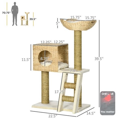 What’s better than a cozy box? A Cattail Weave Cat Tree that gives your feline friend the ultimate playground! 🐾

With a plush cave for hiding, a high basket for napping, and a fun climbing ladder, this kitty tower was designed to satisfy every cat's adventurous spirit. 

Perfect for indoor cats under 10 lbs., it seamlessly blends into your home with its natural charm. 

Available now for $98.15 – because every kitty deserves a castle! 

Explore more: https://zenithpets.com/products/pawhut-cattail-weave-cat-tree-for-indoor-cats-kitty-tower-with-rattan

#CatLovers #PetComfort #HomeDecor #Kitties #CatTree